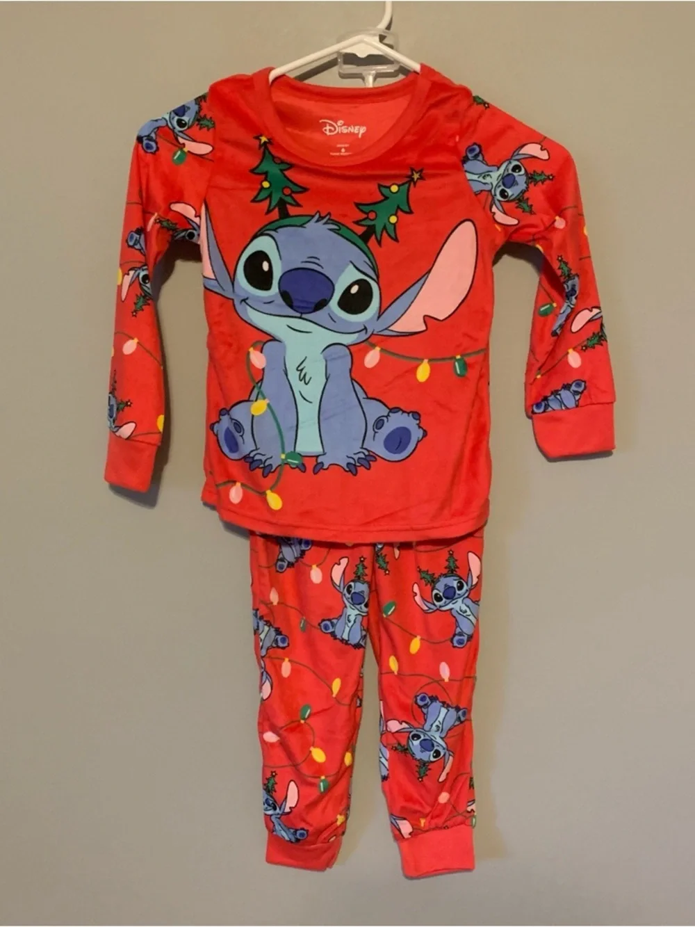NWT. DISNEY Stitch Kids Holiday Pajama Set